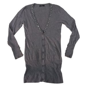 Longline Embellished Cardigan | US S